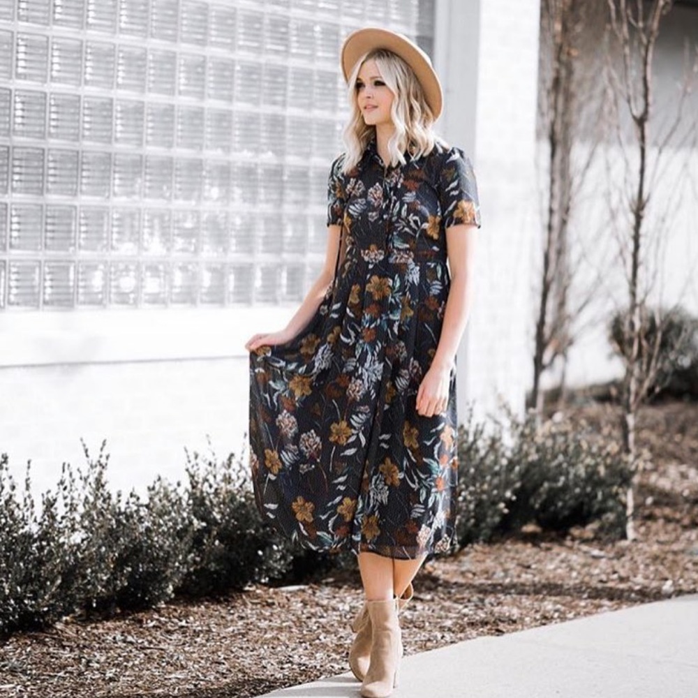 Ivy City Co Anna Floral Collar Dress